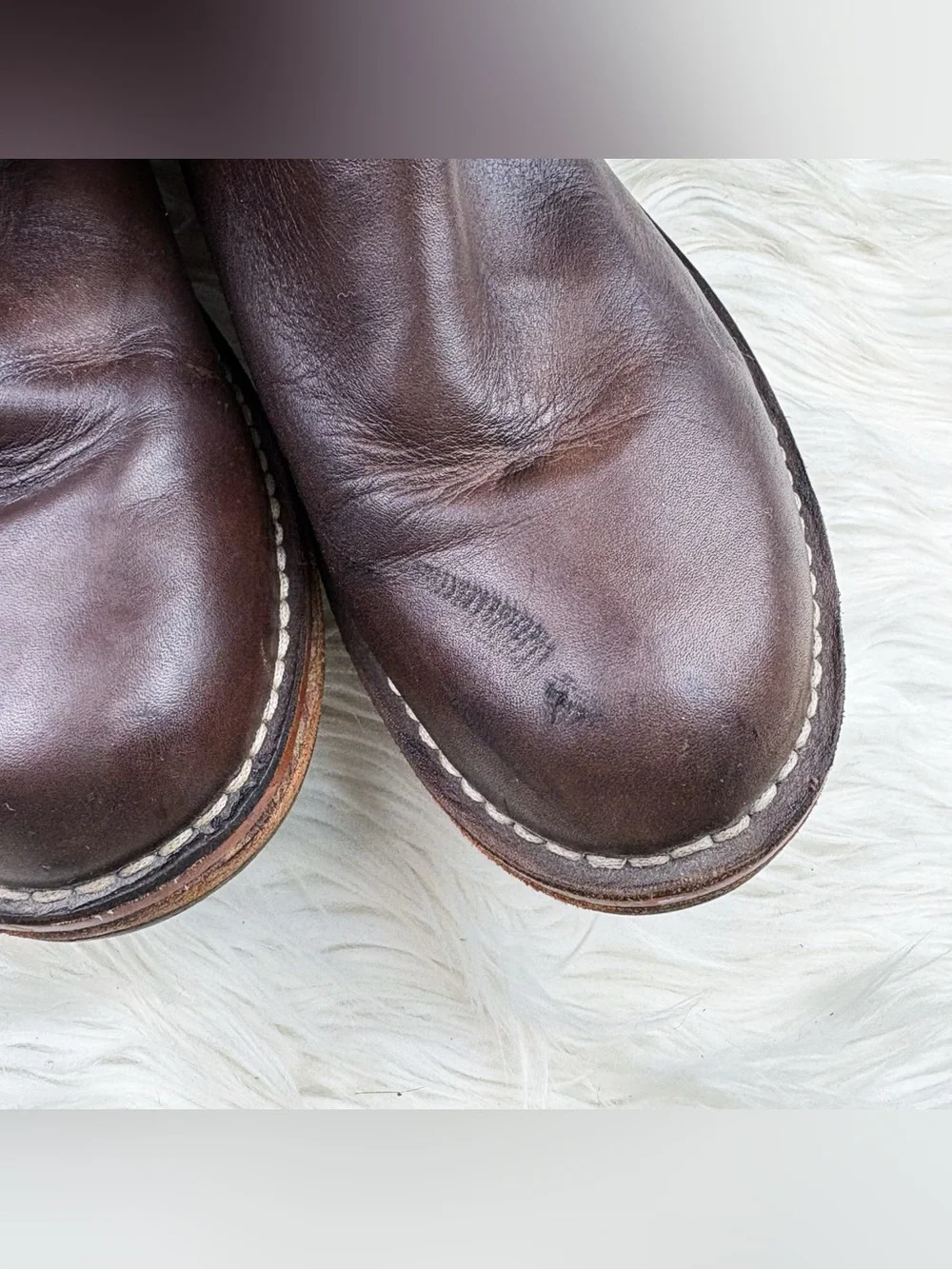 UGG Dunwich Shearling Sherpa Lined Suede Leather Tall Riding Boots Winter Brown